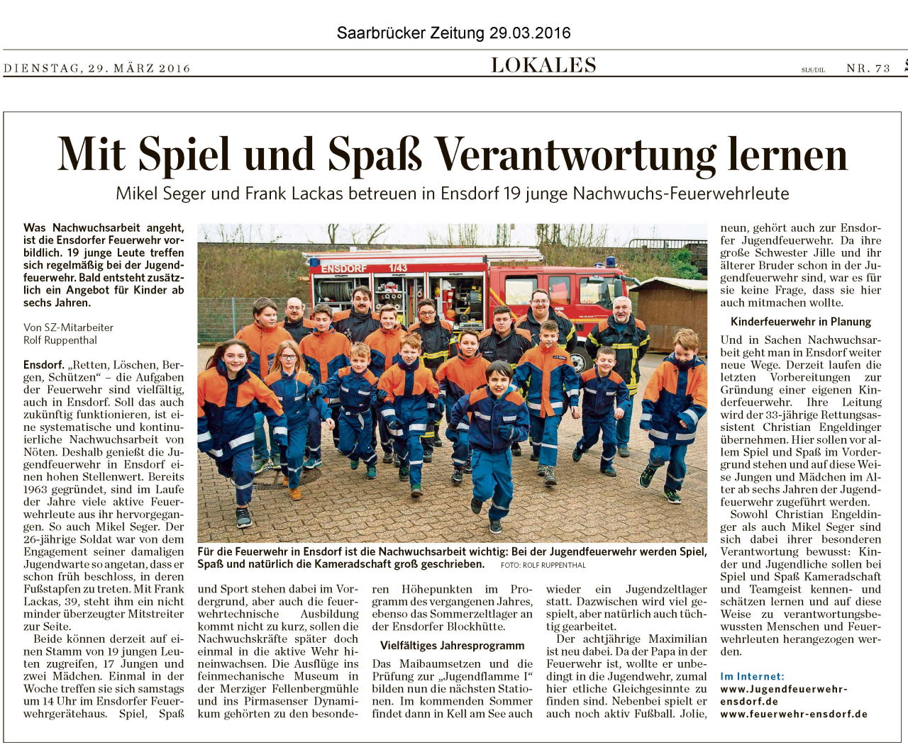 2016 03 29 epaper Saarlouis JFw Ensdorf w